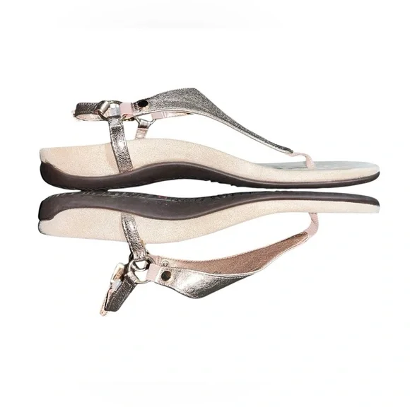 Vionic Kirra Rose Gold Metallic Comfort Sandals Size 9 - Picture 1 of 5